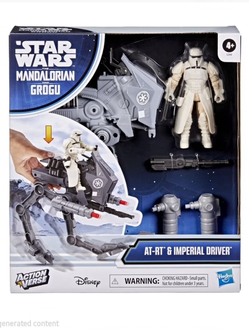Star Wars ActionVerse AT-RT & Imperial Remnant AT-RT Driver, Action Figure & Veh